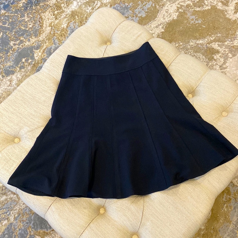 “A” line black skirt